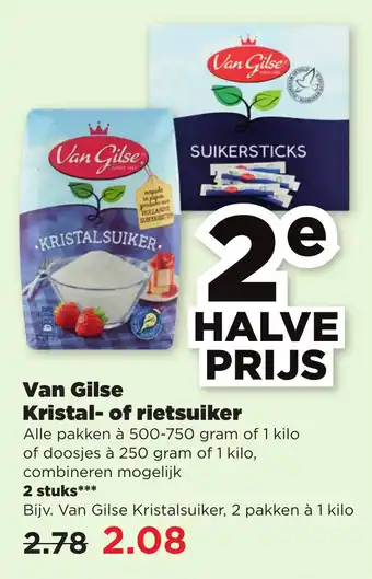 PLUS Van Gilse Kristal of rietsuiker aanbieding