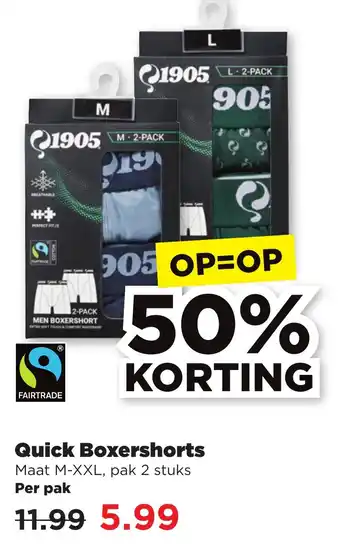 PLUS Quick Boxershorts aanbieding