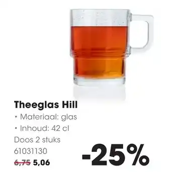 HANOS Theeglas Hill aanbieding