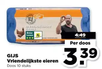 PLUS GIJS Vriendelijkste eieren aanbieding