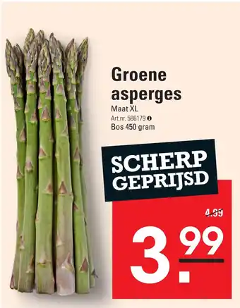 Sligro Groene asperges aanbieding