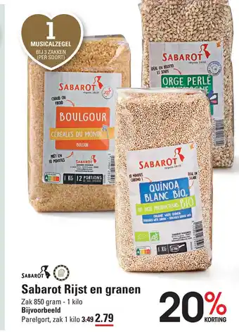 Sligro Sabarot Rijst en granen aanbieding