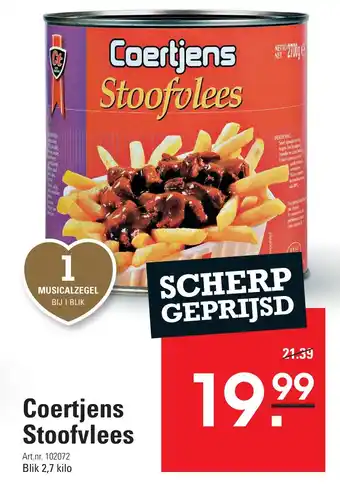 Sligro Coertjens Stoofvlees aanbieding