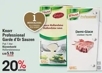 Sligro Knorr Professional Garde d'or Sauzen aanbieding