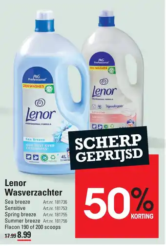 Sligro Lenor Wasverzachter aanbieding