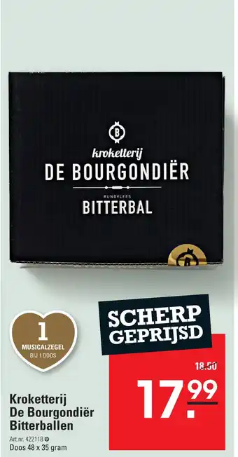 Sligro Kroketterij De Bourgondiër Bitterballen aanbieding