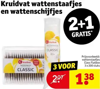 Kruidvat wattenstaafjes en wattenschijfjes aanbieding