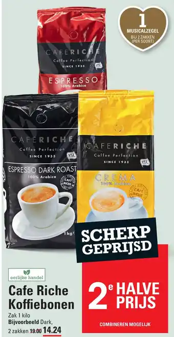 Sligro Cafe Riche Koffiebonen aanbieding