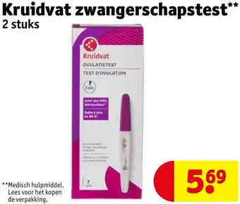 Kruidvat zwangerschapstest aanbieding