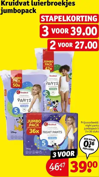 Kruidvat luierbroekjes jumbopack aanbieding