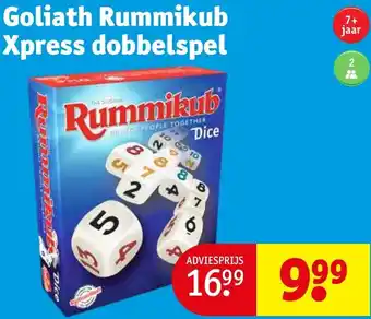 Kruidvat Goliath Rummikub Xpress dobbelspel aanbieding