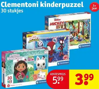 Kruidvat Clementoni kinderpuzzel aanbieding