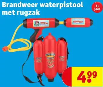 Kruidvat Brandweer waterpistool met rugzak aanbieding