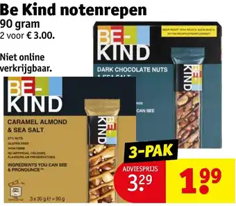 Kruidvat Be Kind notenrepen 90 gram aanbieding