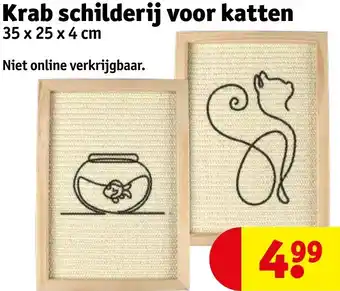 Kruidvat Krab schilderij voor katten aanbieding