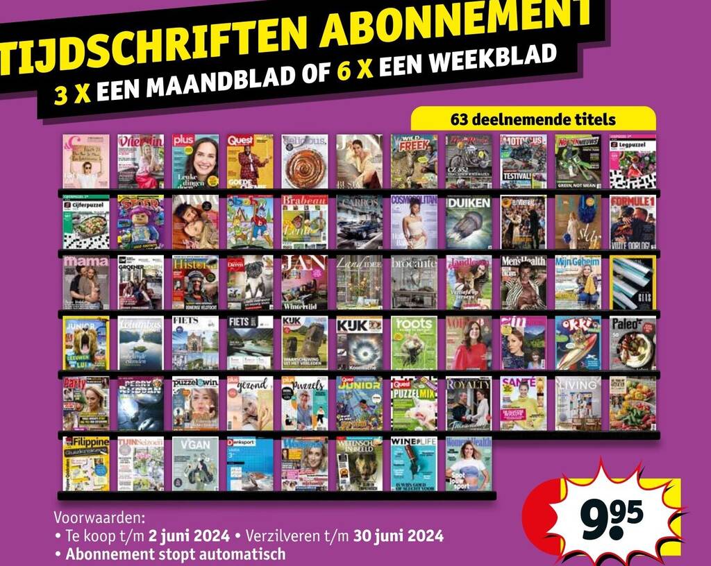 TIJDSCHRIFTEN ABONNEMENT aanbieding bij Kruidvat