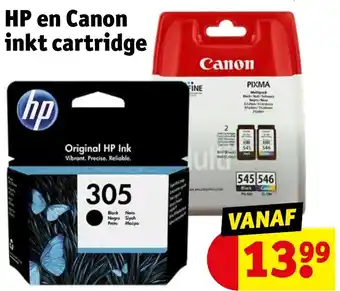 Kruidvat HP en Canon inkt cartridge aanbieding