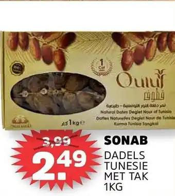 Sahan Supermarkten SONAB DADELS TUNESIE MET TAK aanbieding