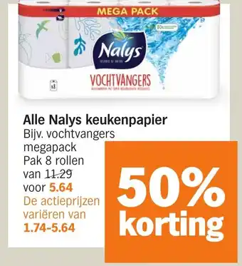 Albert Heijn Alle nalys keukenpapier aanbieding