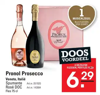 Sligro Pronol Prosecco aanbieding