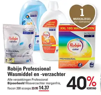 Sligro Robijn Professional Wasmiddel en -verzachter aanbieding