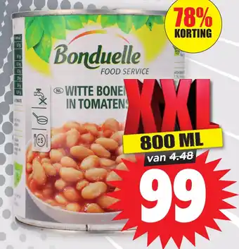 Dirk Bonduelle witte bonen in tomatensaus 800 ml aanbieding