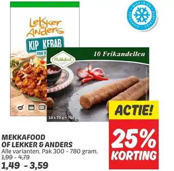 Dekamarkt Mekkafood of lekker & andres Pak 300 - 780 gram aanbieding