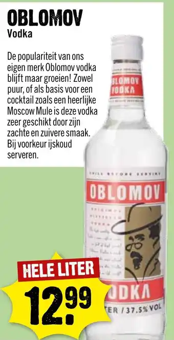 Dirck 3 Oblomov vodka hele liter aanbieding