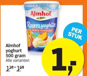 Albert Heijn Almhof Yoghurt 500g aanbieding