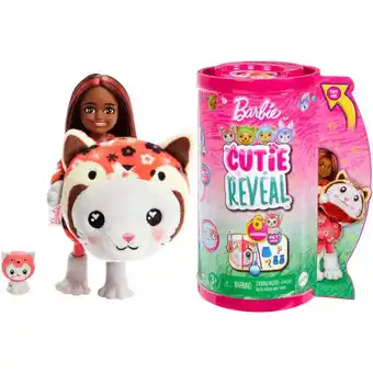 Bol.com Barbie Cutie Reveal Pop - 139 cm - Kitten Rode Panda - Barbiepop aanbieding