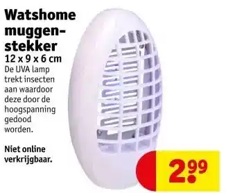 Kruidvat Watshome muggen- stekker aanbieding