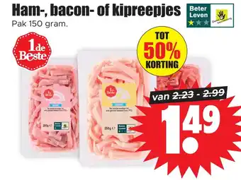 Dirk Ham-, bacon- of kipreepjes aanbieding