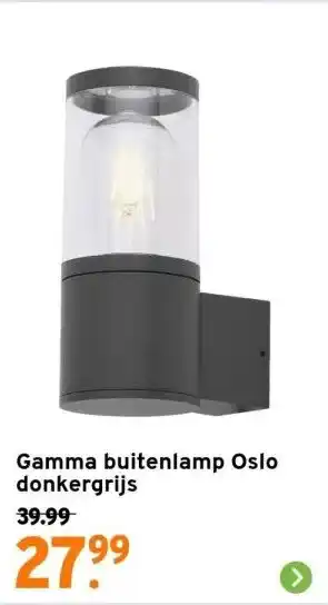 GAMMA Gamma buitenlamp Oslo donkergrijs aanbieding