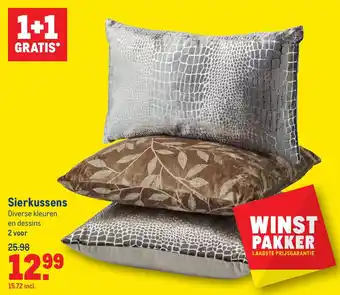 Makro Sierkussen 1+1 aanbieding