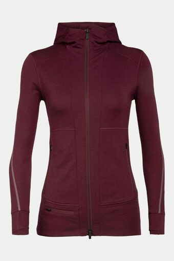 Bever Icebreaker Quantum II LS Zip Hood Vest Dames aanbieding