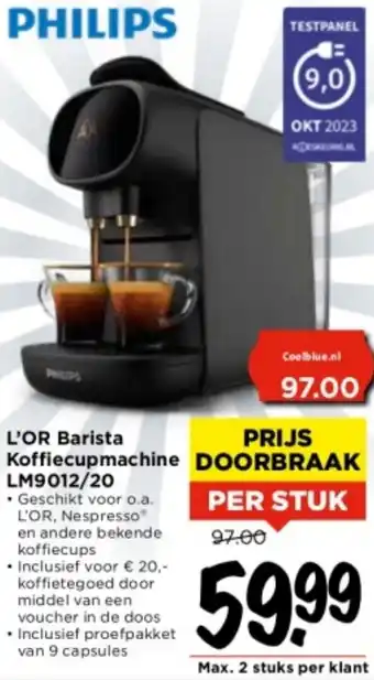 Vomar Voordeelmarkt L'OR Barista Koffiecupmachine LM9012/20 aanbieding