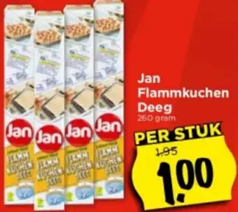 Vomar Voordeelmarkt Jan Flammkuchen Deeg 260 gram aanbieding