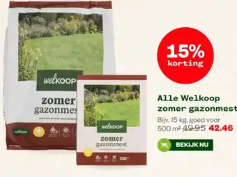 Welkoop Alle zomer gazonmest 15kg aanbieding