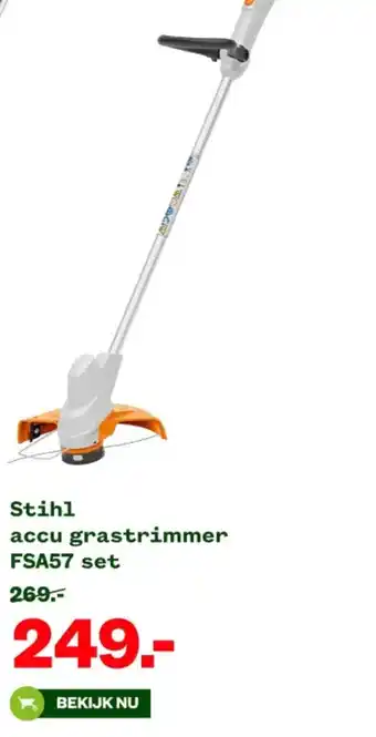 Welkoop Stihl accu grastrimmer FSA57 set aanbieding