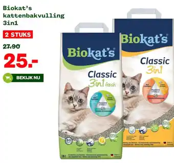 Welkoop Biokat's kattenbakvulling 3in1 aanbieding