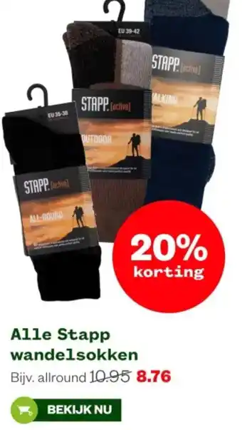 Welkoop Alle Stapp wandelsokken aanbieding