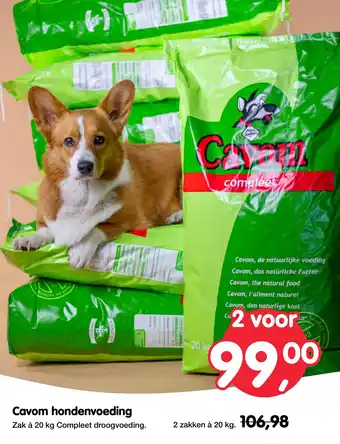 Jumper Cavom hondenvoeding 20kg aanbieding