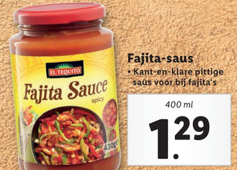 Lidl Fajita-saus aanbieding