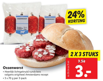 Lidl Ossenworst aanbieding