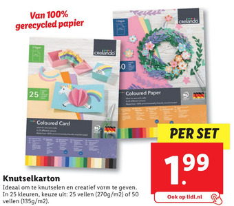 Lidl Knutselkarton aanbieding