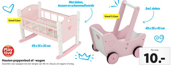 Lidl Houten poppenbed of -wagen aanbieding