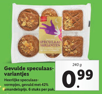 Lidl Gevulde speculaas variantjes aanbieding