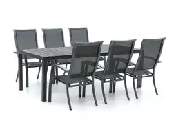 Kees Smit Bellagio Lugo/Fidenza 220cm dining tuinset 7-delig stapelbaar aanbieding