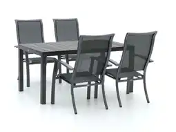 Kees Smit Bellagio Lugo/Fidenza 160cm dining tuinset 5-delig stapelbaar aanbieding