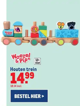 Makro Houten trein aanbieding